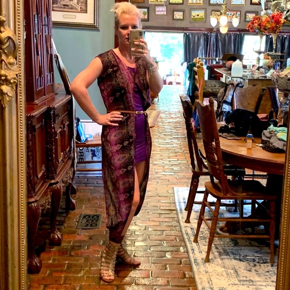 Purple Bohemian two piece set xxs-1x pajama robe - Picture 6 of 8